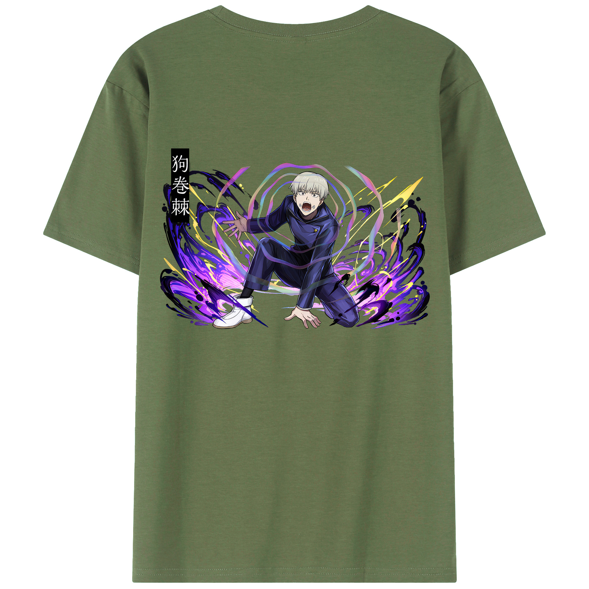 （画像用） 呪術廻戦 Jujutsu Kaisen 綿100％ メンズ半袖Tシャツ（バックプリント） 通気性